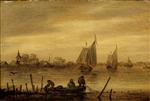 Jan van Goyen - Bilder Gemälde - A River Scene