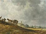 Jan van Goyen - paintings - Coastal Landscape with Figures