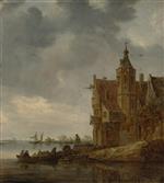 Jan van Goyen - Bilder Gemälde - Country House near the Water