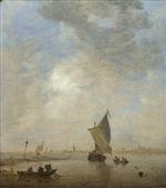 Jan van Goyen - paintings - Fishermen Hauling a Net