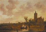 Jan van Goyen  - Bilder Gemälde - Hofstede Arnestein with Middleburg in the Distance