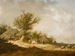 Jan van Goyen  - Bilder Gemälde - Landscape in the Dunes
