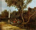 Jan van Goyen  - Bilder Gemälde - Landscape with a Stream