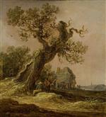 Jan van Goyen  - Bilder Gemälde - Landscape with an Old Oak Tree