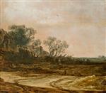 Jan van Goyen  - Bilder Gemälde - Landscape with Peasants