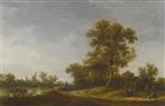 Jan van Goyen  - Bilder Gemälde - Landscape with Travellers