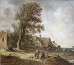 Jan van Goyen  - Bilder Gemälde - Peasants Resting before an Inn