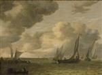 Jan van Goyen  - Bilder Gemälde - River Mouth with Cargo Ships