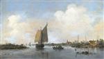 Jan van Goyen  - Bilder Gemälde - River Scene