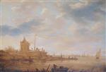 Jan van Goyen  - Bilder Gemälde - River View with Sentry Post