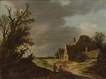 Jan van Goyen  - Bilder Gemälde - Sandy Road with a Farmhouse