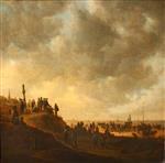 Jan van Goyen  - Bilder Gemälde - The Beach Near Scheveningen