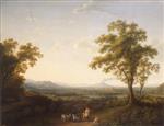 Jacob Philipp Hackert - Bilder Gemälde - Blick auf die Ebene von Caserta