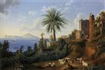 Jacob Philipp Hackert - paintings - Blick vom Posillipo auf die Insel Capri