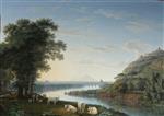 Jacob Philipp Hackert - paintings - Capriccio View of the River Volturno with Monte Epomeo beyond