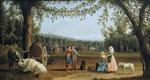Jacob Philipp Hackert - paintings - Die königliche Familie bei der Weinernte in Carditello