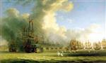 Jacob Philipp Hackert - Bilder Gemälde - Die Seeschlacht von Tschesme