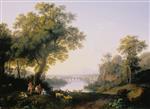 Jacob Philipp Hackert - Bilder Gemälde - Flußlandschaft
