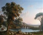 Jacob Philipp Hackert - Bilder Gemälde - Imaginary River Landscape