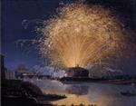 Jacob Philipp Hackert - paintings - ireworks over Castel Sant'Angelo in Rome