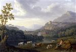 Jacob Philipp Hackert  - Bilder Gemälde - Landscape with Goatherd
