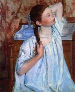 Mary Cassatt  - Bilder Gemälde - Mädchen und ihre Haare