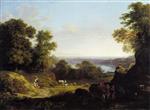 Jacob Philipp Hackert  - Bilder Gemälde - Landschaft mit dem Nemi-See