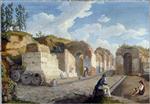 Jacob Philipp Hackert  - Bilder Gemälde - The Herculaneum Gate in Pompeii