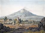 Jacob Philipp Hackert  - Bilder Gemälde - View of Mount Etna