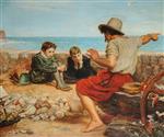 Charles Emile Jacque  - Bilder Gemälde - The Boyhood of Raleigh