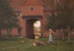 Edmund Blair Leighton - Bilder Gemälde - Hales Old Hall, Hales Green, near Norwich, Norfolk