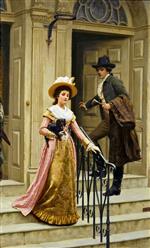 Edmund Blair Leighton - Bilder Gemälde - My Next-Door Neighbour