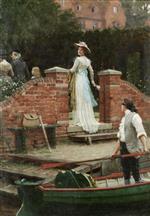 Edmund Blair Leighton  - Bilder Gemälde - The glance that enchants