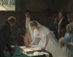 Edmund Blair Leighton  - Bilder Gemälde - The Wedding Register