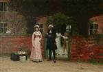 Edmund Blair Leighton  - Bilder Gemälde - Waiting for the Coach