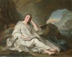 Jean Marc Nattier - Bilder Gemälde - A Reclining Lady As The Penitent Magdalene