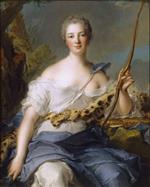 Jean Marc Nattier - Bilder Gemälde - Jeanne-Antoinette Poisson, Marquise de Pompadour, as Diana the Huntress