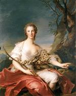 Jean Marc Nattier - Bilder Gemälde - Madame Bouret as Diana