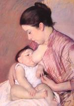 Mary Cassatt  - Bilder Gemälde - Mütterlichkeit