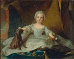 Jean Marc Nattier  - Bilder Gemälde - Portrait of Marie-Zephyrine of France with her Dog