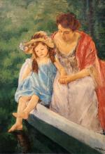 Mary Cassatt  - paintings - Mother And Child In A Boat