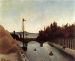 Henri Rousseau - Bilder Gemälde - Footbridge at Passy