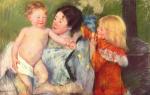 Mary Cassatt  - Bilder Gemälde - Nach dem Bade