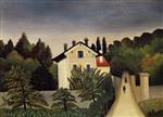 Henri Rousseau - Bilder Gemälde - Landscape on the Banks of the Oise, Area of Chaponval