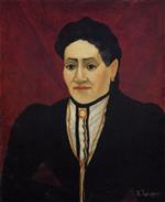 Henri Rousseau  - Bilder Gemälde - Portrait of A Woman-4