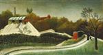 Henri Rousseau  - Bilder Gemälde - Sawmill on the Outskirts of Paris