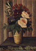 Henri Rousseau  - Bilder Gemälde - Still Life with Flowers