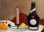 Henri Rousseau  - Bilder Gemälde - The Pink Candle