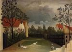 Henri Rousseau  - Bilder Gemälde - The Poultry Yard
