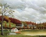 Henri Rousseau  - Bilder Gemälde - View of Bievre-sur-Gentilly